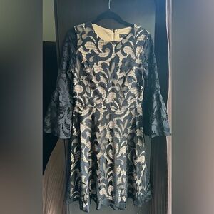 Jessica Howard - Black Lace Overlay Dress - Size 8